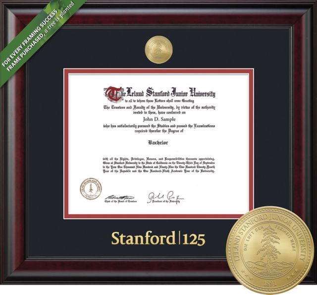 Framing Success 8.5 x 11 Diploma with Black and Red double mat and gold-minted medallion - ONLINE ONLY
