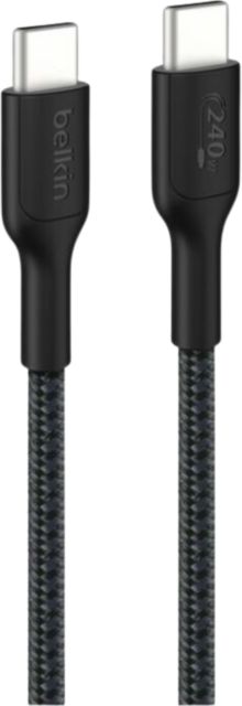 BoostCharge Pro USB-C to USB-C Braided Cable 240W, 3.28', Black