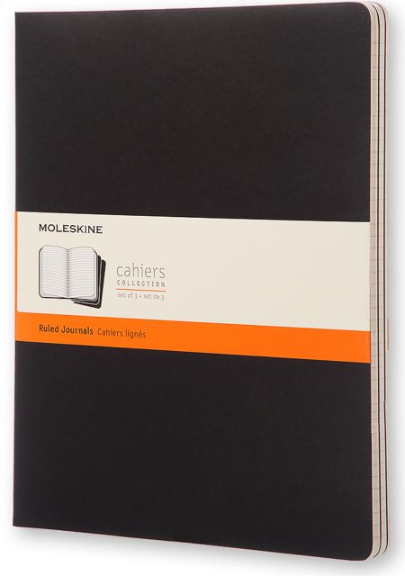 CAHIER RULED L-BLK JOURNAL