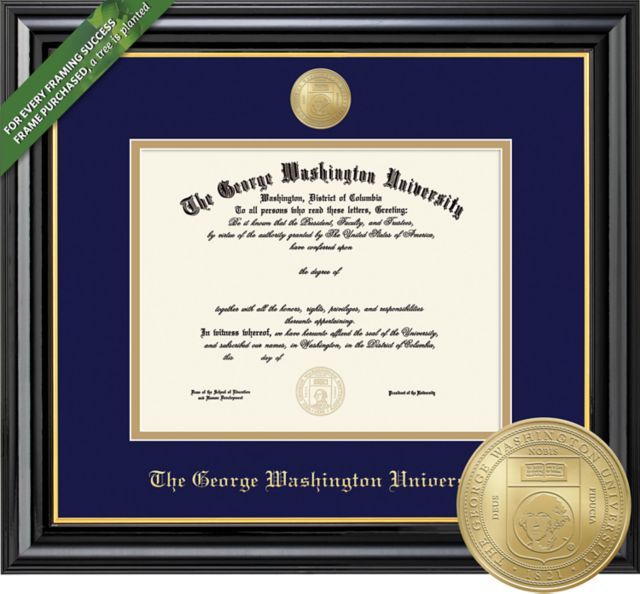 George Washington University Coronado BA/MA Diploma Frame -CUSTOM ITEM ONLY