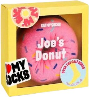 EAT MY SOCKS DONUT STRAWBERRY