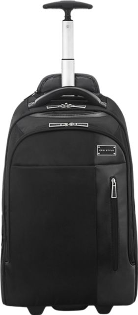 Eco Style Tech Exec 17-inch Black Rolling Backpack