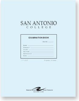 11 x 8.5 Exam Blue Book