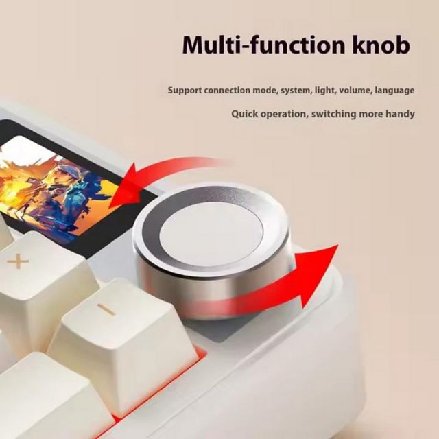 AULA F108 Pro Wireless Mechanical Gaming Keyboard - Blue/White - ONLINE ONLY