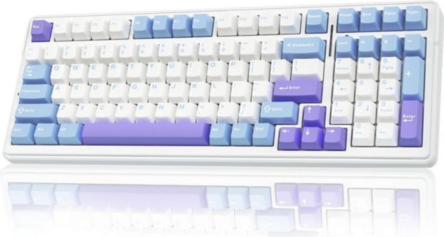 AULA F99 96% Layout Wireless Mechanical Gaming Keyboard - Blue/Purple/White - ONLINE ONLY