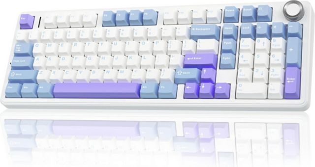 AULA F99Pro Wireless Mechanical Keyboard - Blue/Purple/White - ONLINE ONLY