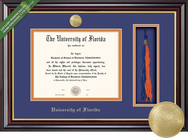 University of Florida 12" x 16" Windsor Diploma Frame with Tassel Display