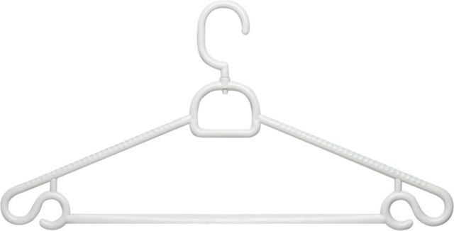 PLSTC SWIVEL 5PK WHITE HANGER