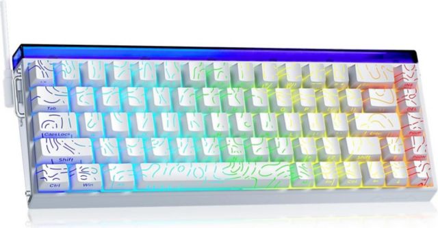 Aula Hero 68 HE 60% Gaming Keyboard Wired - White - ONLINE ONLY