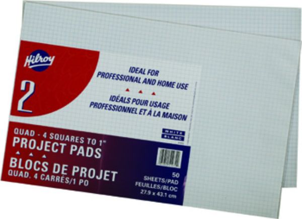 PAD/FIG 11x17 50SH 2PK QUAD4:1