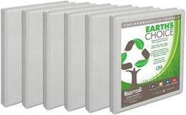 BINDER EARTHCHOICE .5IN 6PK WH