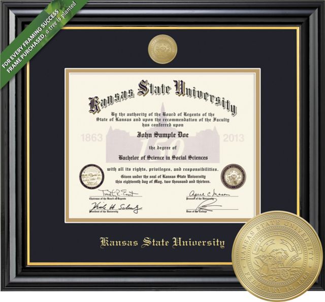 Kansas State University Diploma Frame