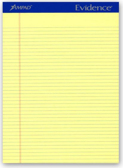 LEGALPAD 8.5x11 50SH CANARY NR