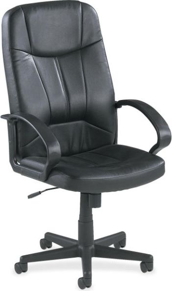 CHAIR BLK LEATHR EXEC HIGH LLR