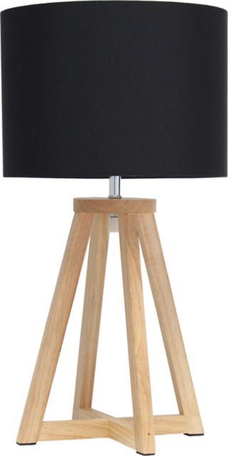 NATURAL/BLACK TRIANGULAR LAMP