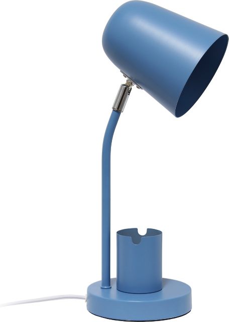 Simple Designs 15.75 Sleek Essentials Metal Table Desk Lamp with Compartment, for Office