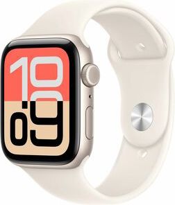 Apple Watch SE 3&nbsp;GPS + Cellular 44mm&nbsp;Starlight Aluminum Case with Starlight Sport Band - S/M