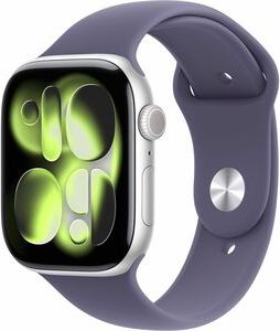 Apple Watch Series 11&nbsp;GPS&nbsp;42mm&nbsp;Silver Aluminum Case with Purple Fog Sport Band - M/L