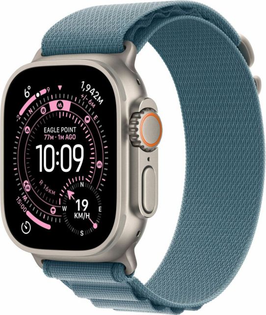 Apple Watch Ultra 3&nbsp;GPS + Cellular&nbsp;49mm&nbsp;Natural Titanium Case with Light Blue Alpine Loop - Medium