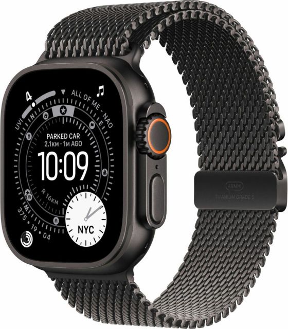 Apple Watch Ultra 3&nbsp;GPS + Cellular&nbsp;49mm&nbsp;Black Titanium Case with Black Alpine Loop - Large