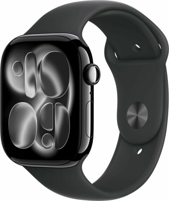 Apple Watch Series 11&nbsp;GPS + Cellular 46mm&nbsp;Jet Black Aluminum Case with Black Sport Band - M/L