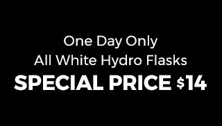 One Day Only All White Hydro Flasks Special Price $14