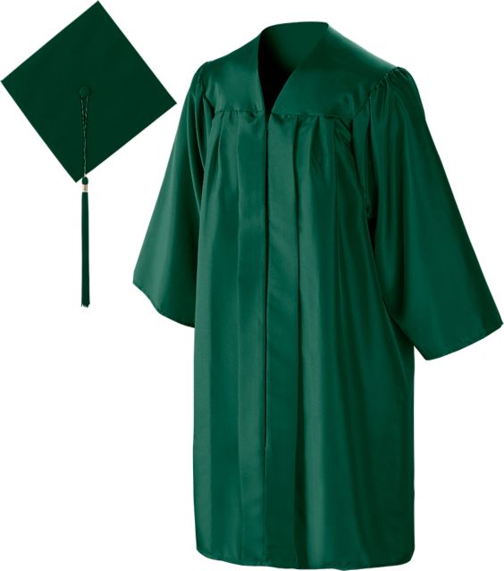 Cap, Gown, and Tassel Graduation Set Dark Green