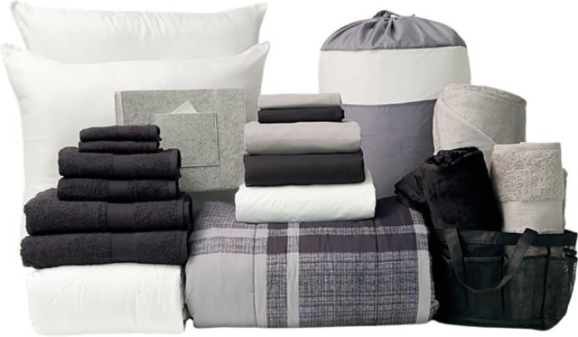 Deluxe 23pc Twin XL Bundle in Black Plaid - SHIPS 8/1 FOR IN-STORE PICKUP ON FALL MOVE-IN WEEKEND.
