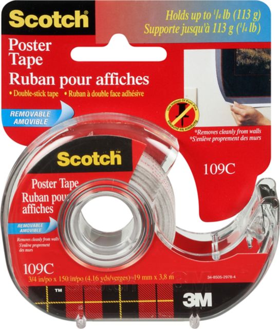 POSTER TAPE .75x150" REMOVABLE