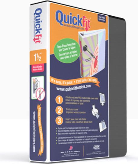 BINDER 1.5 D-RING QUKFTVIEW BK