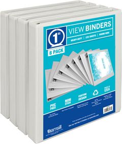 ECONO BND 1 VIEW WHITE 8PK