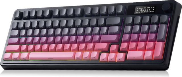 AULA S99 Pro Keyboard - Wireless Keyboards with Media Knob - Black Pink - ONLINE ONLY