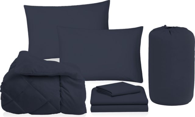 5PC BED IN BAG-SOLID NAVY