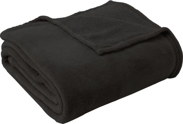 SOLID THROW BLANKET-BLK