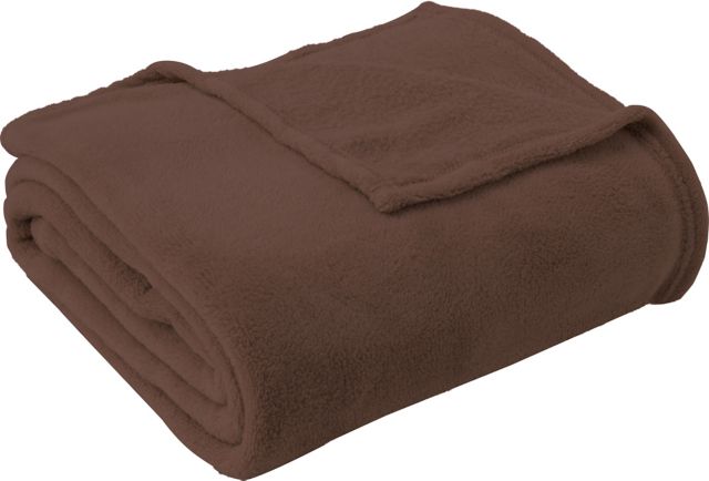 SOLID THROW BLANKET-BRWN