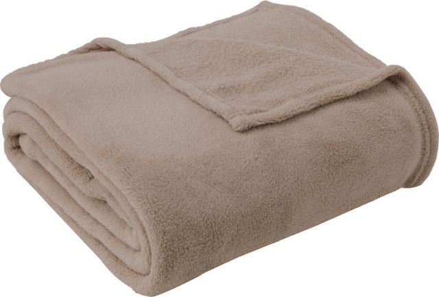 SOLID THROW BLANKET-TAUPE