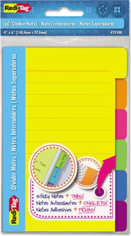 Sticky Divider Notes 4x6 60ct