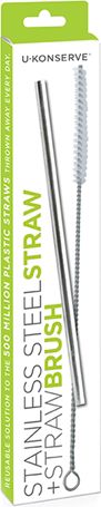 STAINLES STEEL STRAW AND BRUSH