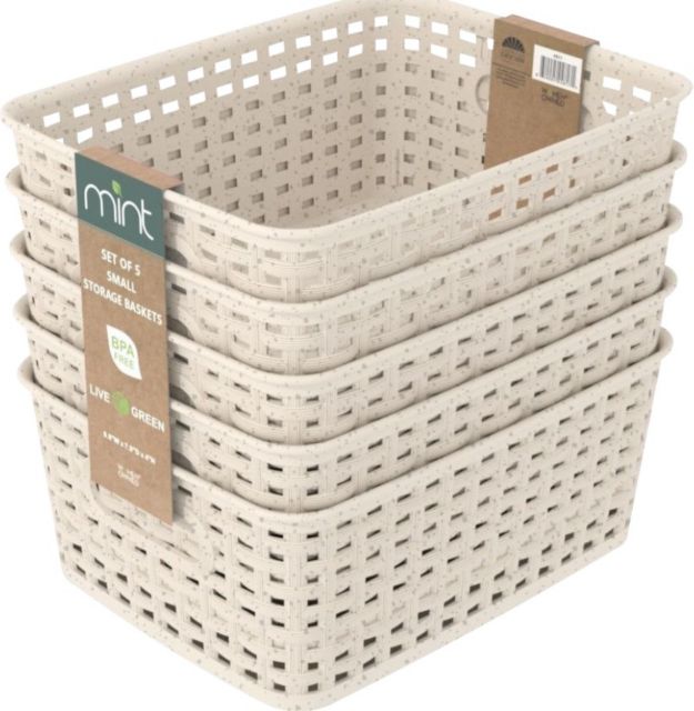 Storage Basket Wheat 6Pk