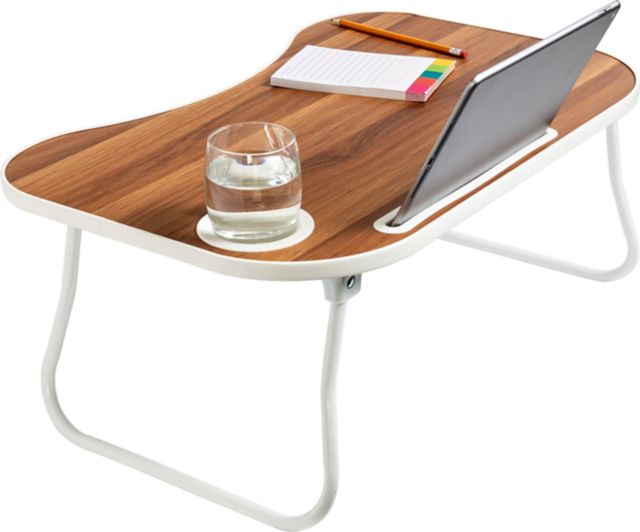 WHITE/FAUX WALNUT LAP DESK