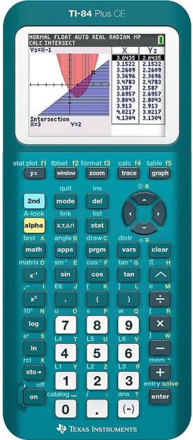 TI84-PLUS CE GRAPHING CALCULATOR IN TEAL