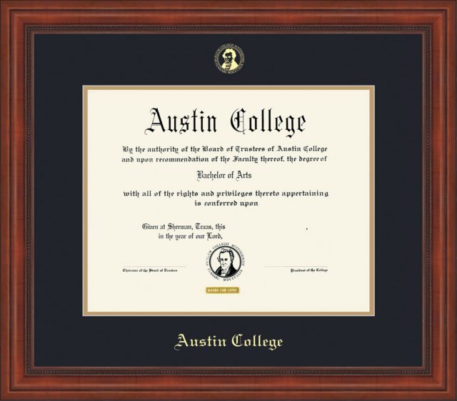 Austin College Diploma Frame