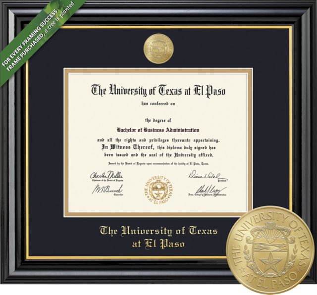 University of Texas El Paso 8.5 x 11 in. Coronado Diploma Frame