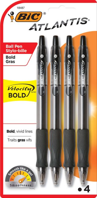PEN RT 1.6MM 4PK VELOCITY BLK
