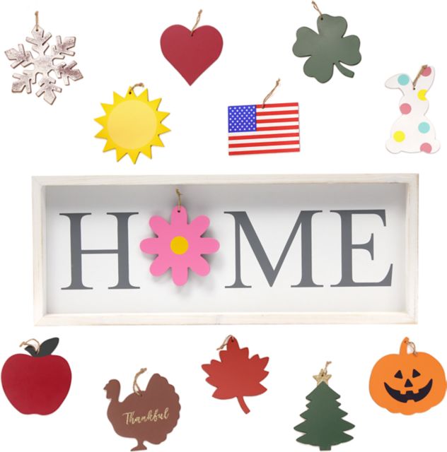 Antheia 23" Wooden Seasonal "Home" Wall Décor