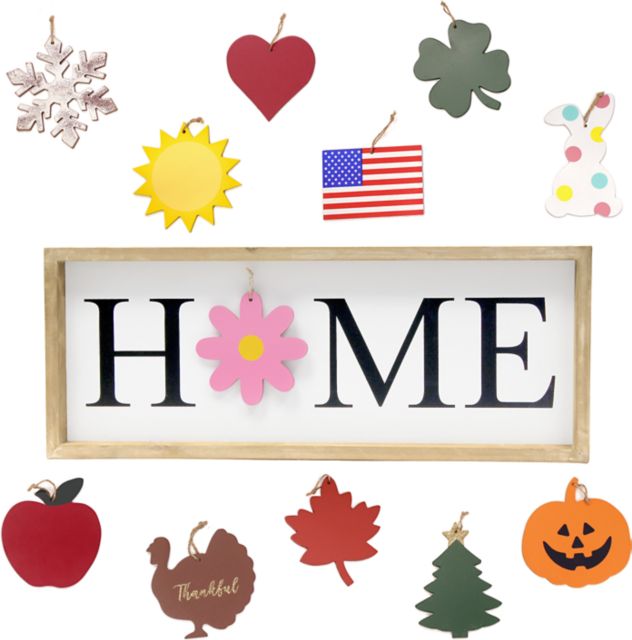 Antheia 23" Wooden Seasonal "Home" Wall Décor