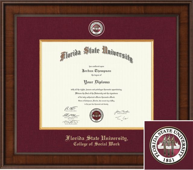 Church Hill Classics Presidential Diploma Frame. College of Social Work  - ONLINE ONLY