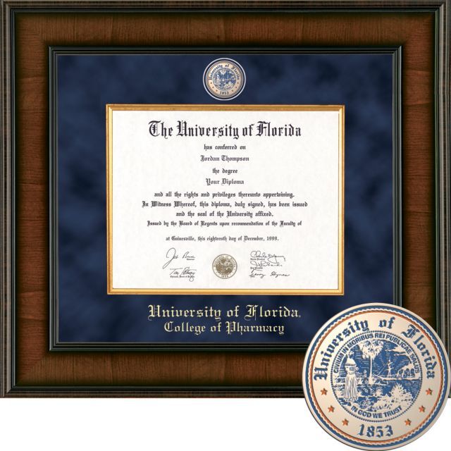 Church Hill Classics Presidential Diploma Frame. College of Pharmacy  - ONLINE ONLY