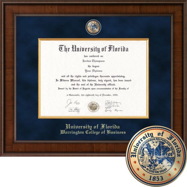 Church Hill Classics Presidential Diploma Frame. Warrington College of Business. Bachelors, Masters, PhD. - ONLINE ONLY
