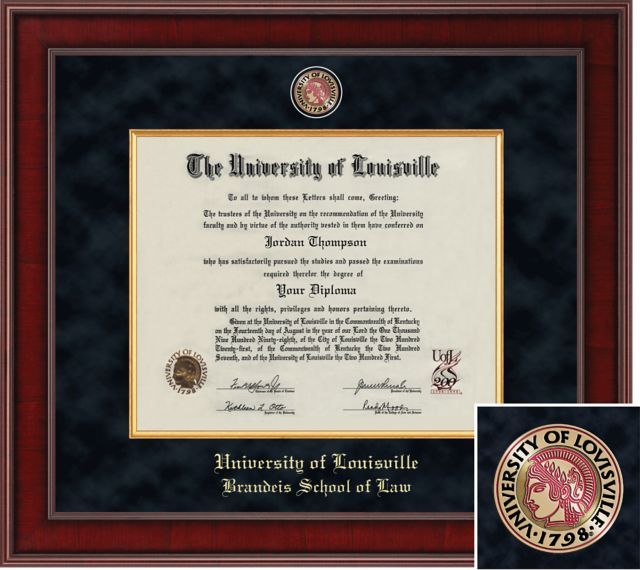 Church Hill Classics Presidential Diploma Frame. Brandeis School of Law - ONLINE ONLY